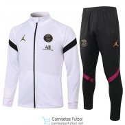 PSG x Jordan Chaqueta White + Pantalon 2020/2021