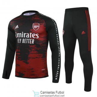 Arsenal Sudadera De Entrenamiento Black Red + Pantalon 2020/2021
