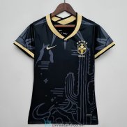 Camiseta Mujer Brasil Black II 2022/2023