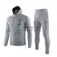 Liverpool Chaqueta Capucha Grey + Pantalon 2019/2020