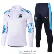 Olympique Marseille Sudadera De Entrenamiento White + Pantalon 2020/2021