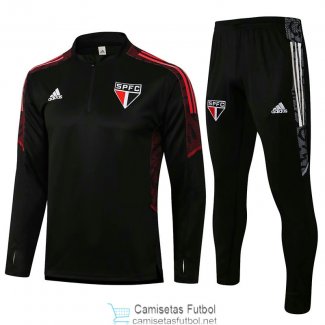 Sao Paulo FC Sudadera De Entrenamiento Black + Pantalon Black 2021/2022