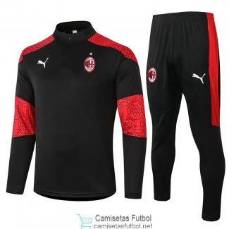 AC Milan Sudadera De Entrenamiento Black + Pantalon 2020/2021