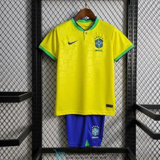 Camiseta Brasil Niños 1ª Equipación 2022/2023