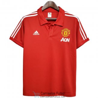 Camiseta Manchester United Polo Red White 2020/2021