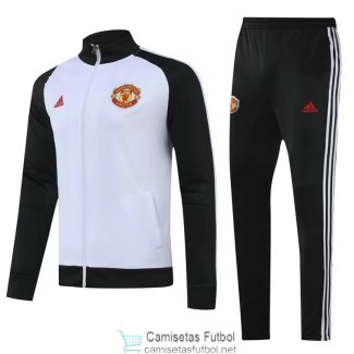 Manchester United Chaqueta White Black + Pantalon 2020/2021