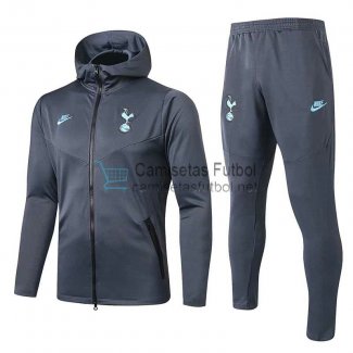 Tottenham Hotspur Chaqueta Capucha Grey + Pantalon 2019-2020