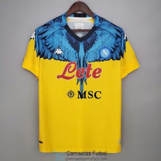 Camiseta Napoli Kappa x Marcelo Burlon Yellow 2021/2022