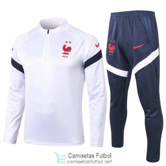 Francia Sudadera De Entrenamiento White + Pantalon 2020/2021