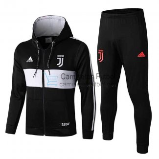 Juventus Chaqueta Capucha Black + Pantalon 2019/2020