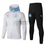 Olympique Marseille Chaqueta Capucha White + Pantalon 2019/2020