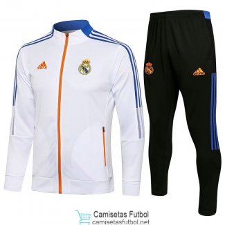 Real Madrid Chaqueta White II + Pantalon Black II 2021/2022