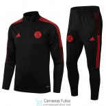 Bayern Munich Sudadera De Entrenamiento Black Red + Pantalon 2021/2022