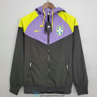 Brasil Chaqueta Rompevientos Purple Black II 2021/2022