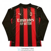 Camiseta Manga Larga AC Milan 1ª Equipación 2020/2021