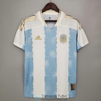 Camiseta Argentina Commemorative Edition White Blue 2021/2022