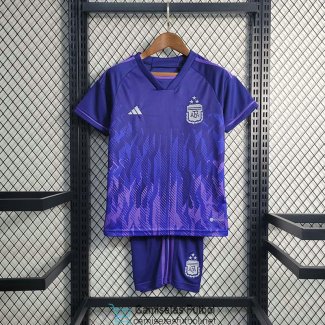 Camiseta Argentina Niños 3 Star 2ª Equipación 2022/2023