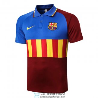 Camiseta Barcelona Polo Blue Red 2020/2021