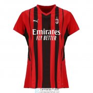 Camiseta Mujer AC Milan 1ª Equipación 2021/2022