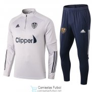 Leeds United Sudadera De Entrenamiento Grey + Pantalon 2020/2021