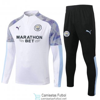 Manchester City Sudadera De Entrenamiento White + Pantalon 2020/2021