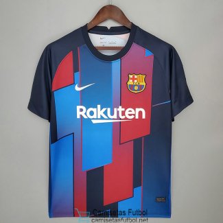 Camiseta Barcelona Training Blue Red II 2021/2022