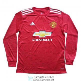 Camiseta Manga Larga Manchester United 1ª Equipación 2020/2021