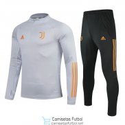 Juventus Sudadera De Entrenamiento Grey + Pantalon 2020/2021