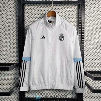 Real Madrid Chaqueta Rompevientos White III 2023/2024