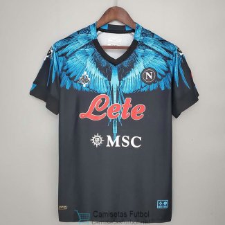 Camiseta Napoli Kappa x Marcelo Burlon Black 2021/2022