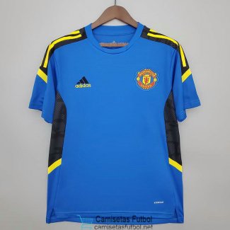 Camiseta Manchester United Training Blue IV 2021/2022