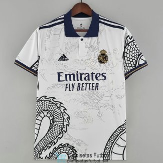 Camiseta Real Madrid Dragon White 2022/2023