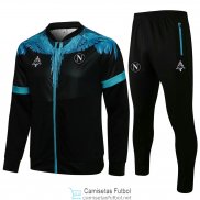 Napoli Kappa x Marcelo Burlon Chaqueta Black + Pantalon Black 2021/2022