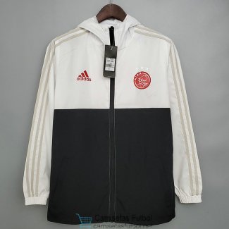 Ajax Chaqueta Rompevientos Black White 2021/2022