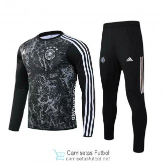 Alemania Sudadera De Entrenamiento Black + Pantalon 2020/2021