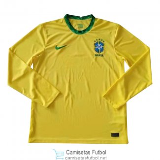 Camiseta Manga Larga Brasil 1ª Equipación 2020/2021
