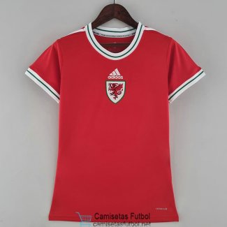 Camiseta Mujer Gales Red I 2022/2023