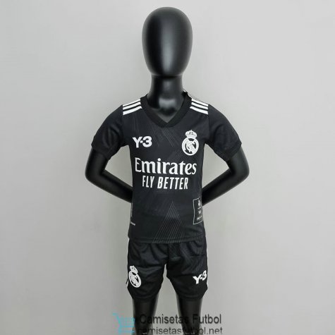 Camiseta Escudo Niños Negra/Lima Real Madrid - Real Madrid CF