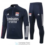 Olympique Lyonnais Sudadera De Entrenamiento Navy + Pantalon 2020/2021