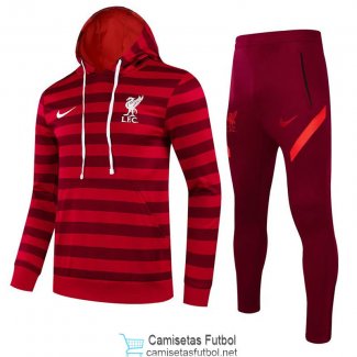 Liverpool Sudadera Capucha Red II + Pantalon Red 2021/2022