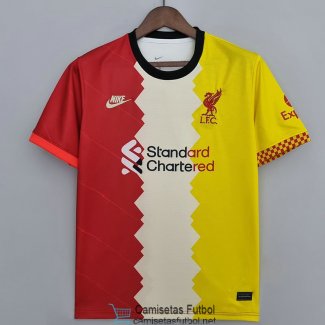 Camiseta Liverpool Training Suit Red Yellow I 2022/2023