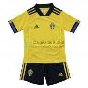 Camiseta Suecia Niños Euro 1ª Equipación 2