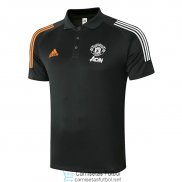 Camiseta Manchester United Polo Black 2020/2021