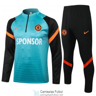 Chelsea Sudadera De Entrenamiento Green + Pantalon Black 2021/2022