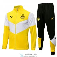 Borussia Dortmund Chaqueta Yellow White + Pantalon Black 2021/2022