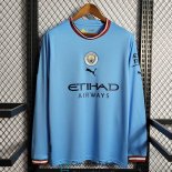 Camiseta Manga Larga Manchester City 1ª Equipación 2022/2023