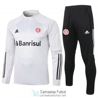 Sport Club Internacional Sudadera De Entrenamiento Light Grey + Pantalon 2020/2021