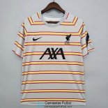 Camiseta Liverpool Training Grey Stripes 2021/2022