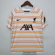Camiseta Liverpool Training Grey Stripes 2021/2022