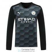 Camiseta Manga Larga Manchester City Portero Black 2020/2021